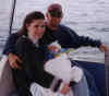 Keegans first boat ride with Mom & Dad