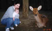 Keegan and Momma looking at a deer