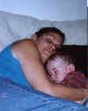 Shhh! Keegan and Gran sleeping