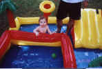 Keegan in his pool